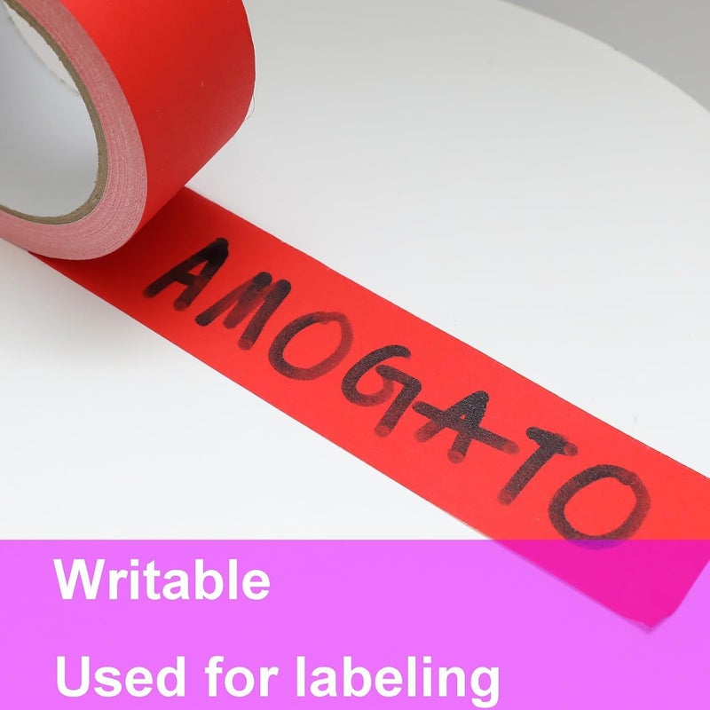 AMOGATO Red Gaffer Tape 3 Inch x 30 Yard,Gaffers Tape Red,Rubber Adhesive Leaves No Residueaterproof,Multipurpose,Easy to Tear,Great for Concerts, Weddings or More - Image 2